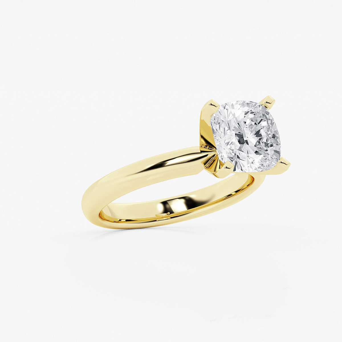 Additional Image 1 for  2 1/2 ctw Cushion Lab Grown Diamond Classic Solitaire Engagement Ring