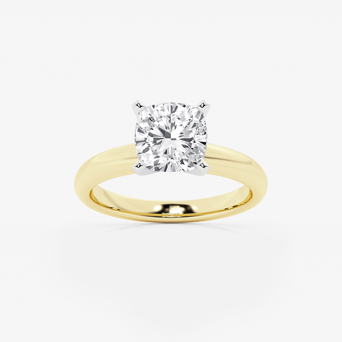 2 1/2 ctw Cushion Lab Grown Diamond Classic Solitaire Engagement Ring