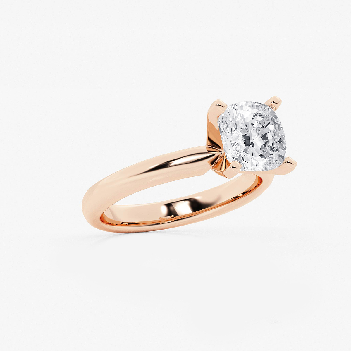 Additional Image 1 for  8 ctw Cushion Lab Grown Diamond Classic Solitaire Engagement Ring