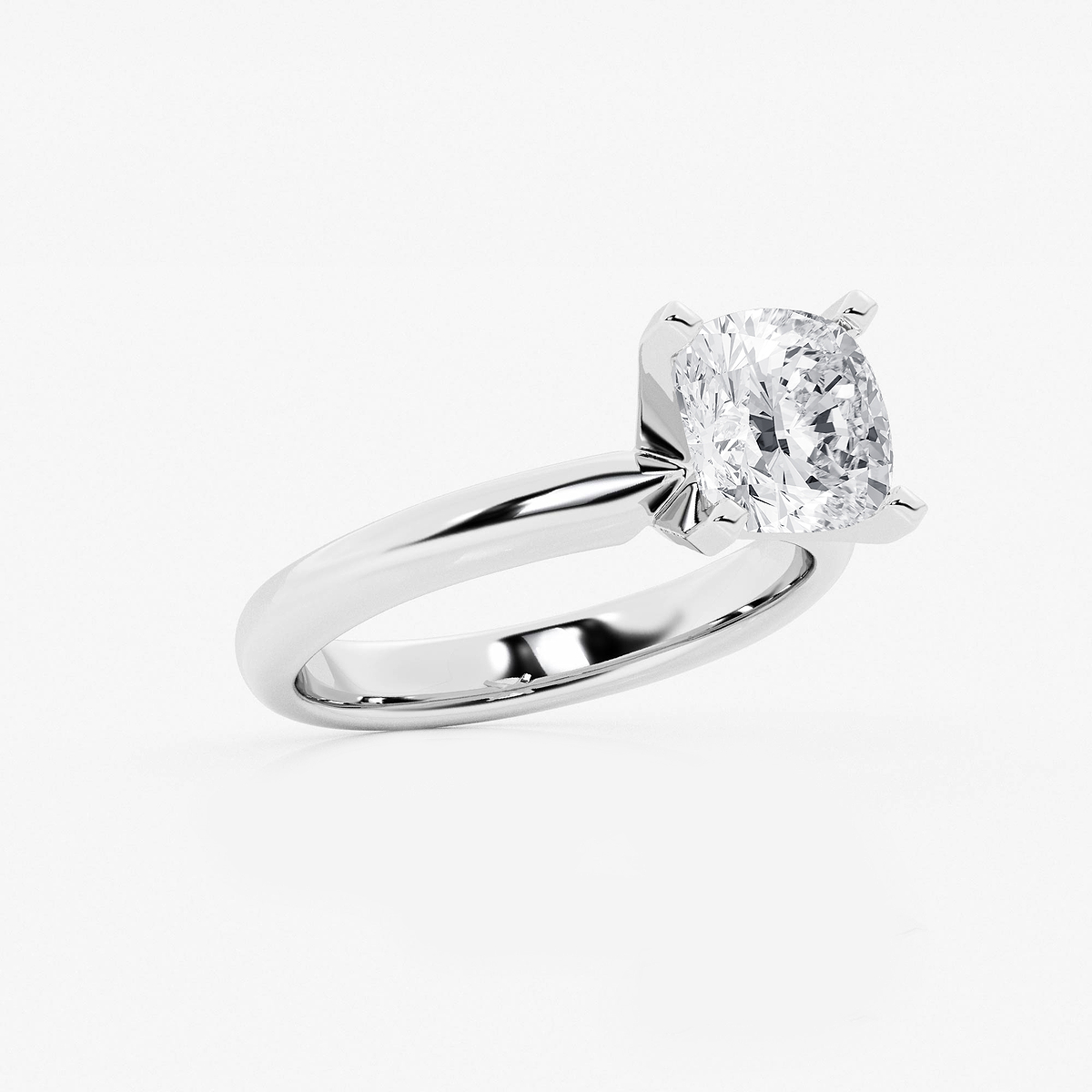 Additional Image 1 for  8 ctw Cushion Lab Grown Diamond Classic Solitaire Engagement Ring