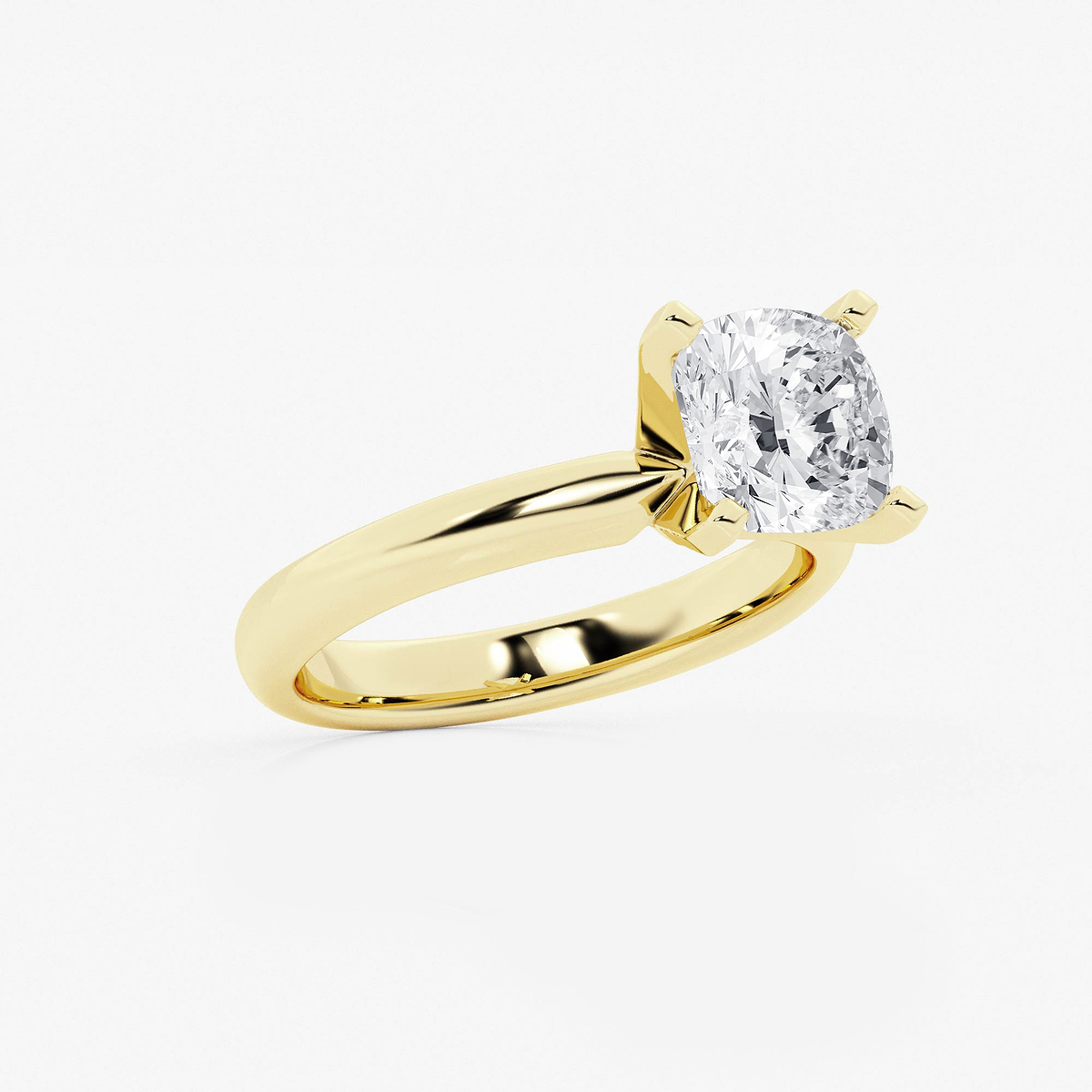 Additional Image 1 for  7 ctw Cushion Lab Grown Diamond Classic Solitaire Engagement Ring