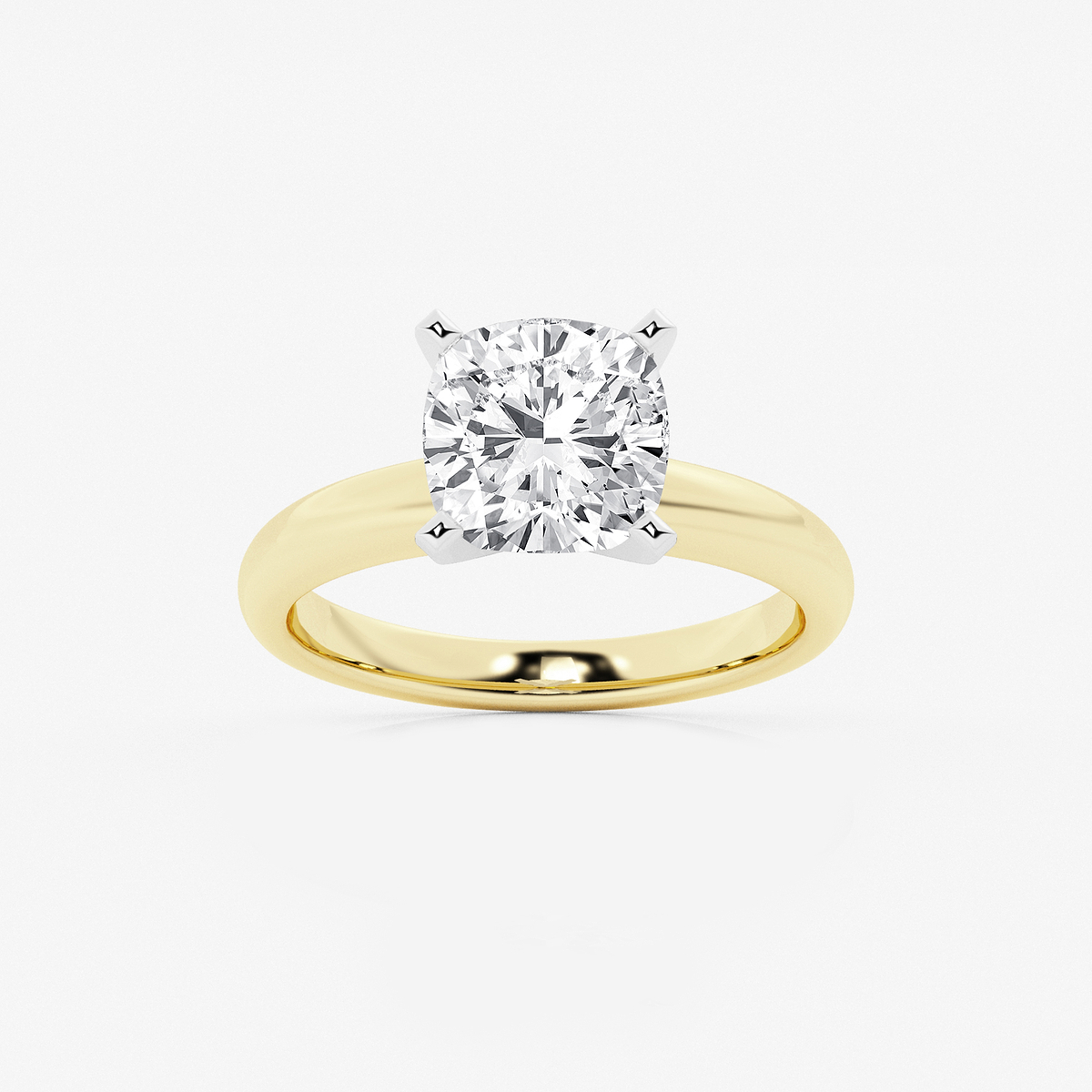 3 ctw Cushion Lab Grown Diamond Classic Solitaire Engagement Ring