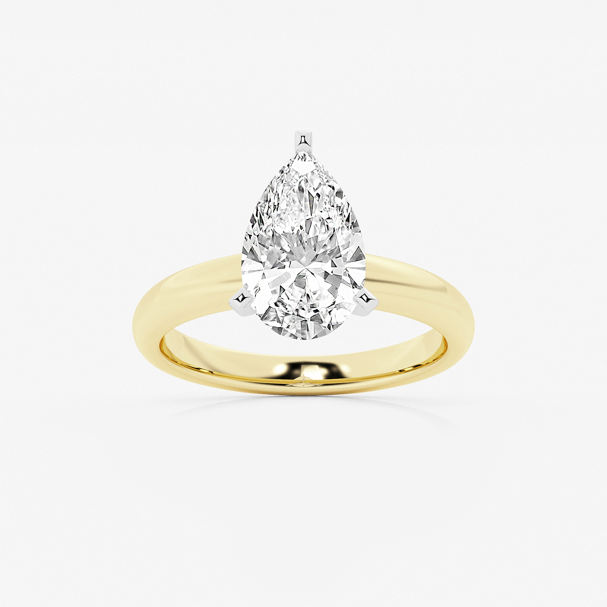 2 1/2 ctw Pear Lab Grown Diamond Classic Solitaire Engagement Ring