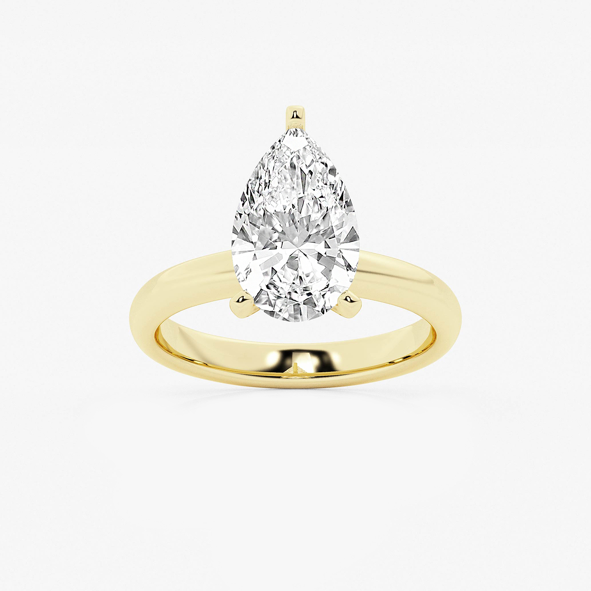3 ctw Pear Lab Grown Diamond Classic Solitaire Engagement Ring