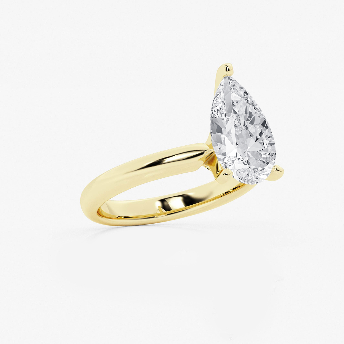 Additional Image 1 for  3 ctw Pear Lab Grown Diamond Classic Solitaire Engagement Ring