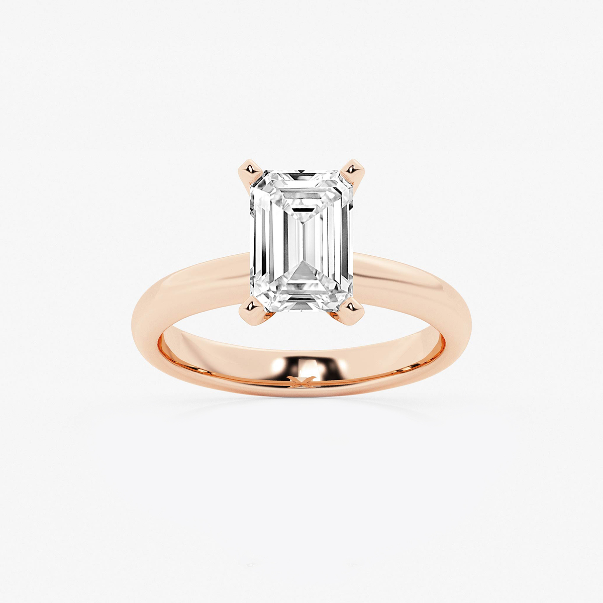 2 1/2 ctw Emerald Lab Grown Diamond Classic Solitaire Engagement Ring