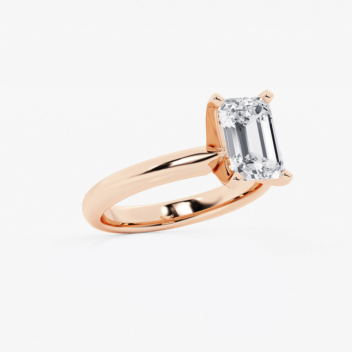 Additional Image 1 for  2 1/2 ctw Emerald Lab Grown Diamond Classic Solitaire Engagement Ring