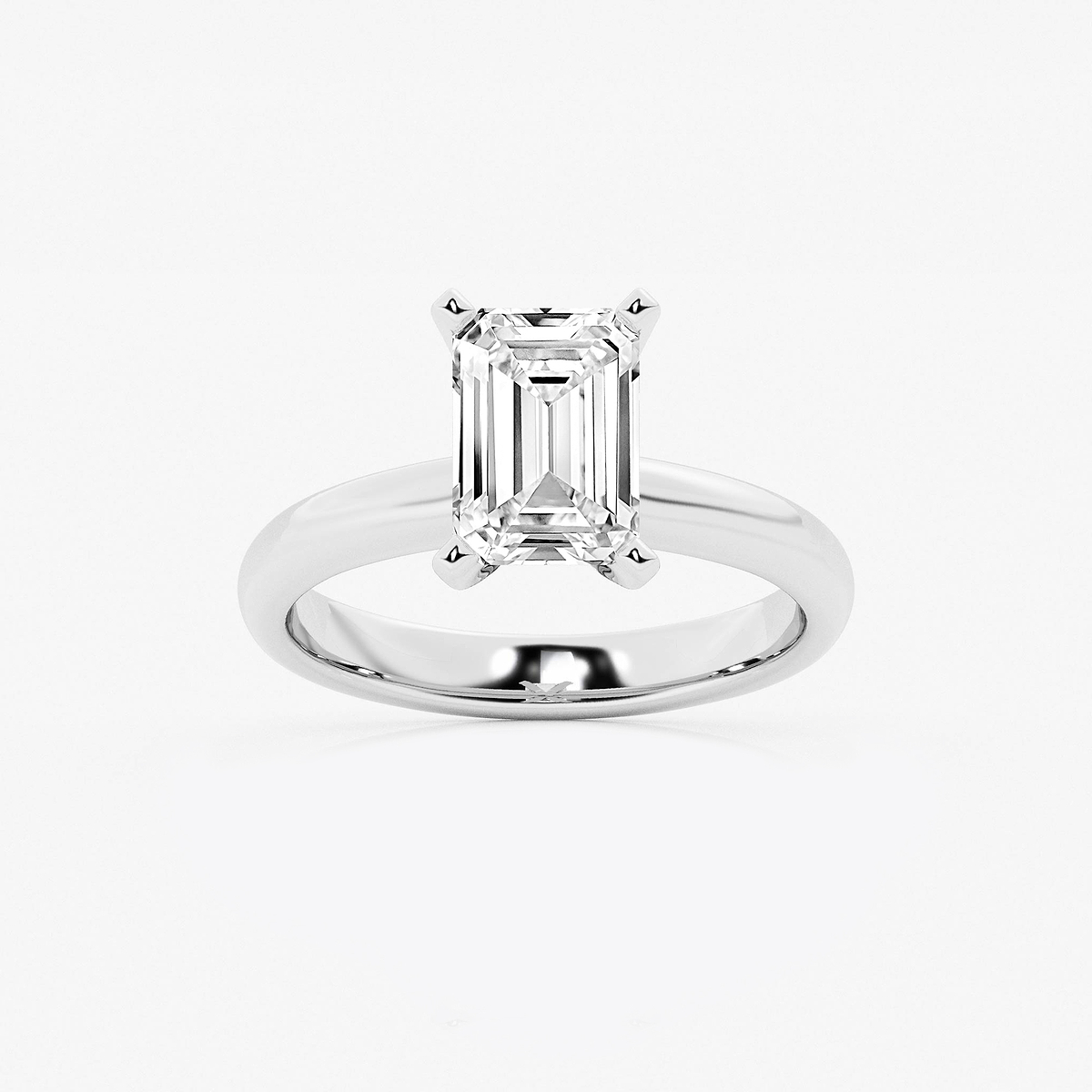 2 1/2 ctw Emerald Lab Grown Diamond Classic Solitaire Engagement Ring