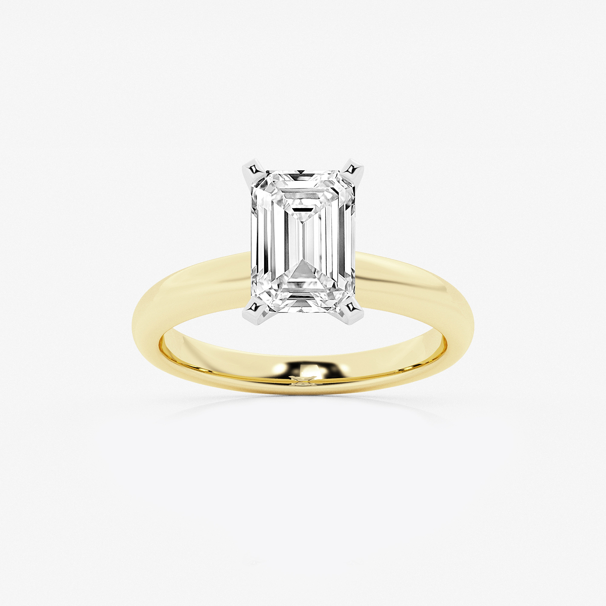 2 1/2 ctw Emerald Lab Grown Diamond Classic Solitaire Engagement Ring
