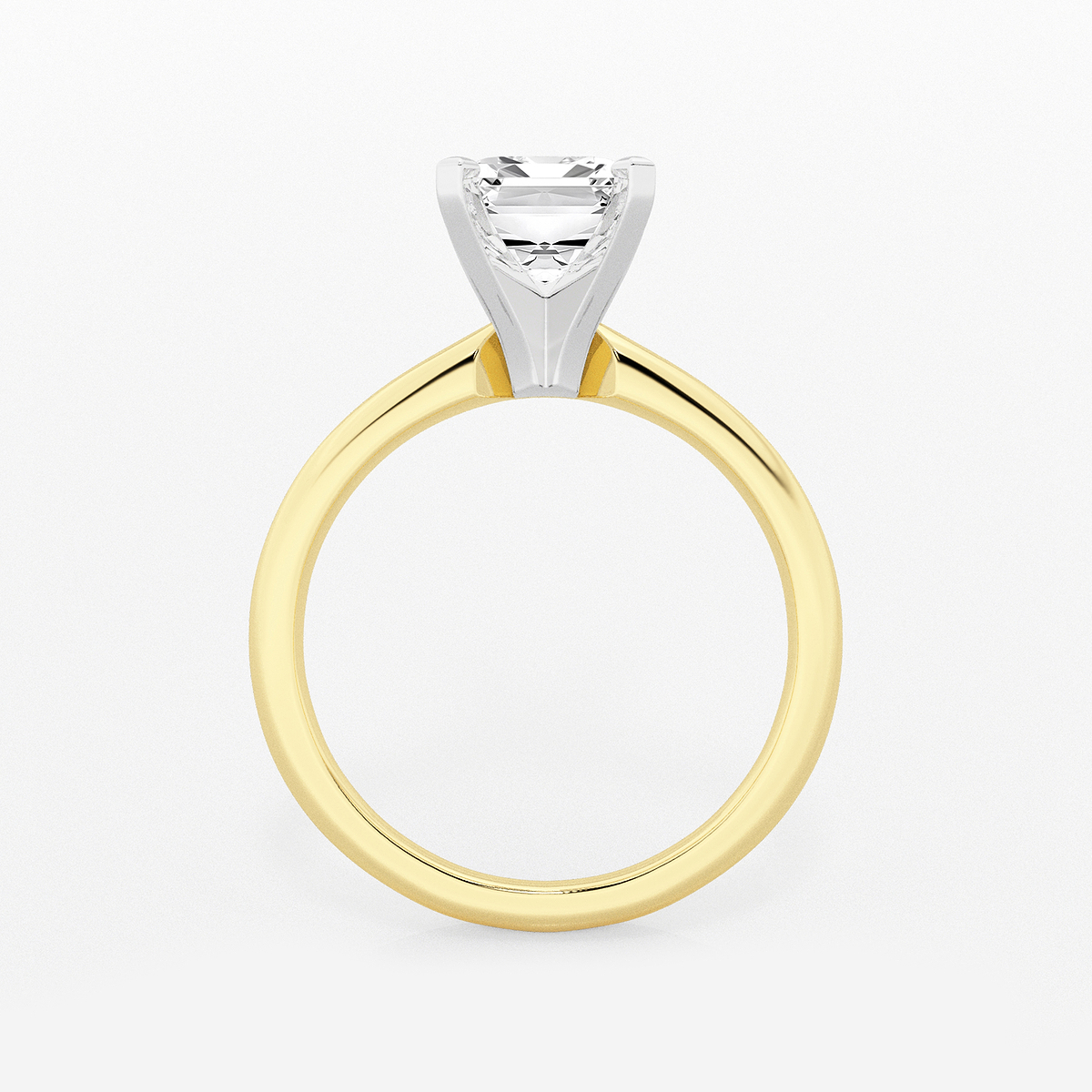 Additional Image 1 for  2 1/2 ctw Emerald Lab Grown Diamond Classic Solitaire Engagement Ring