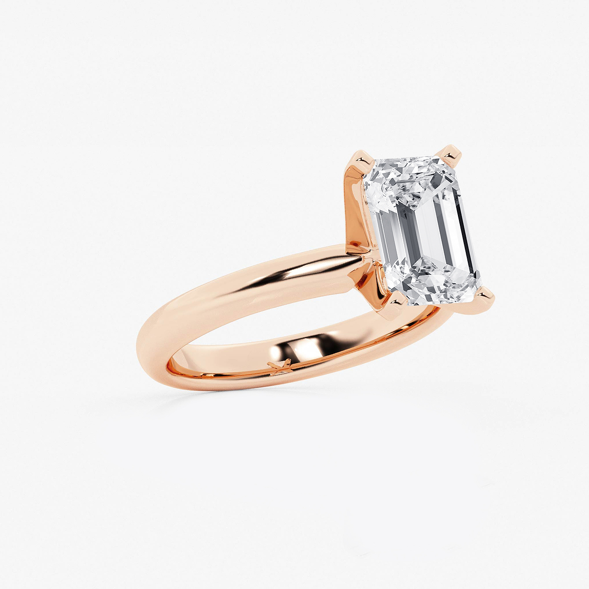 Additional Image 1 for  8 ctw Emerald Lab Grown Diamond Classic Solitaire Engagement Ring