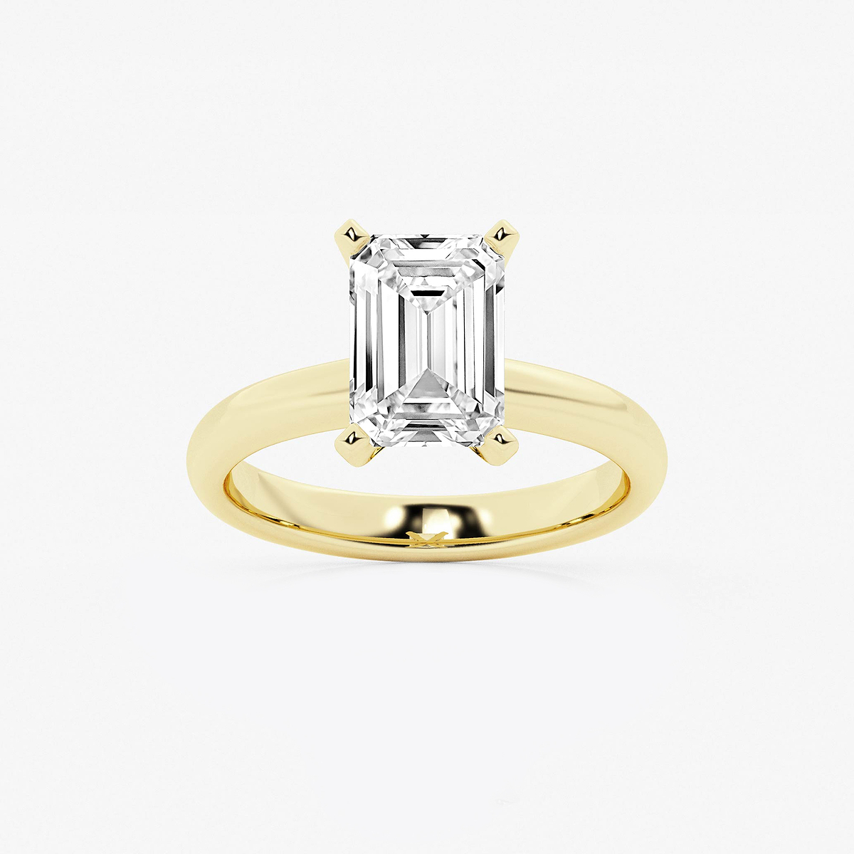 8 ctw Emerald Lab Grown Diamond Classic Solitaire Engagement Ring