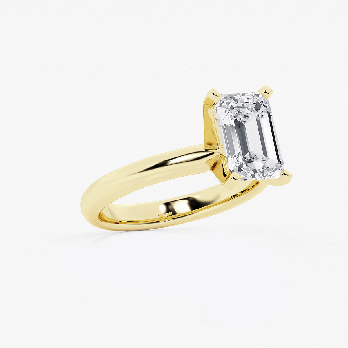 Additional Image 1 for  8 ctw Emerald Lab Grown Diamond Classic Solitaire Engagement Ring