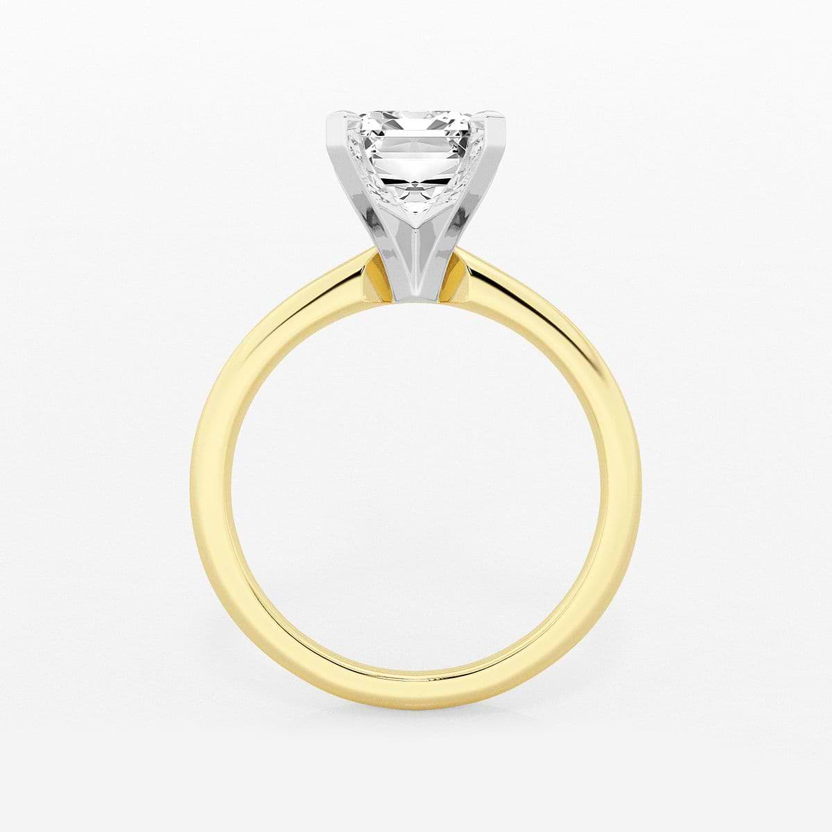 Additional Image 1 for  3 ctw Emerald Lab Grown Diamond Classic Solitaire Engagement Ring