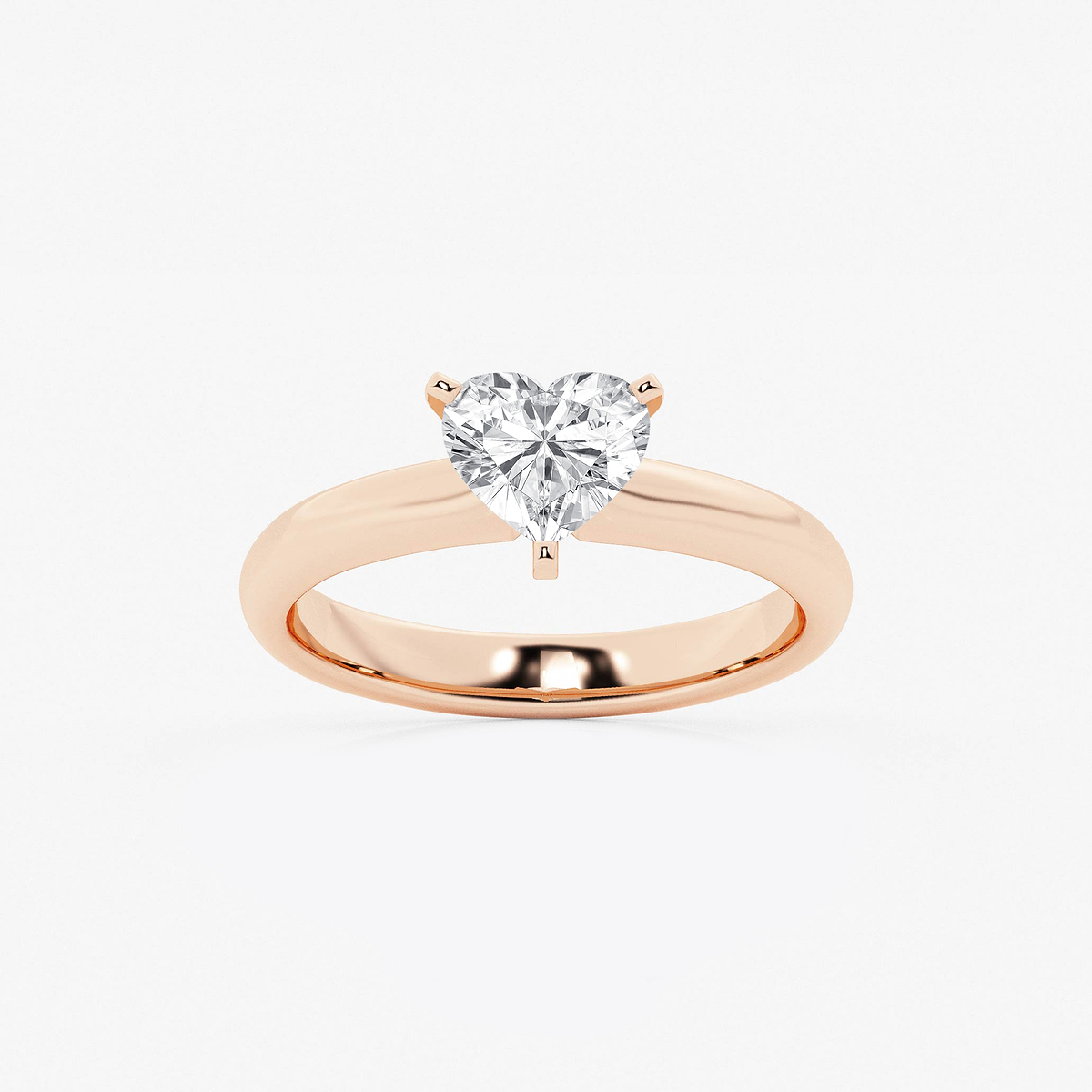 1 ctw Heart Lab Grown Diamond Classic Solitaire Engagement Ring