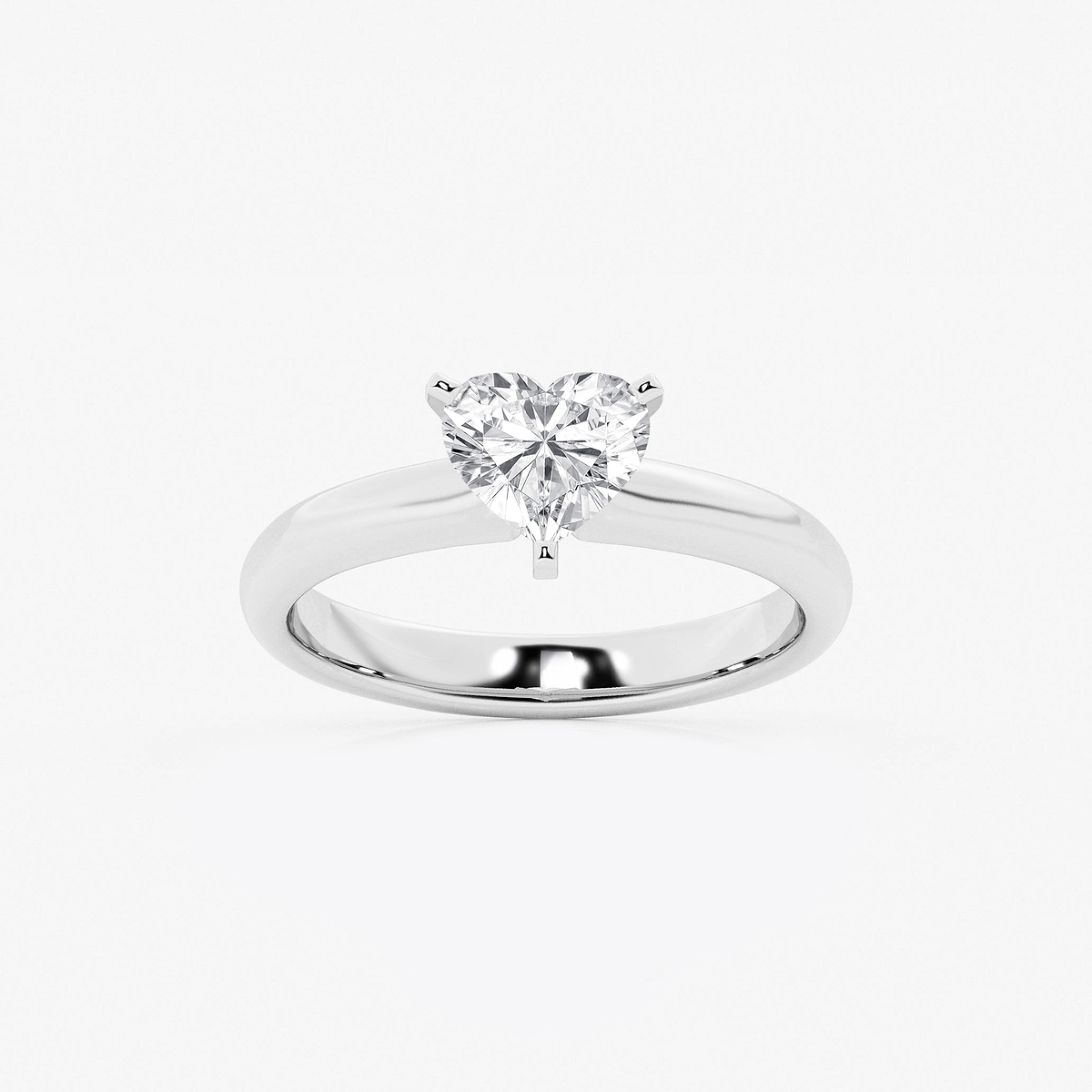 1 ctw Heart Lab Grown Diamond Classic Solitaire Engagement Ring