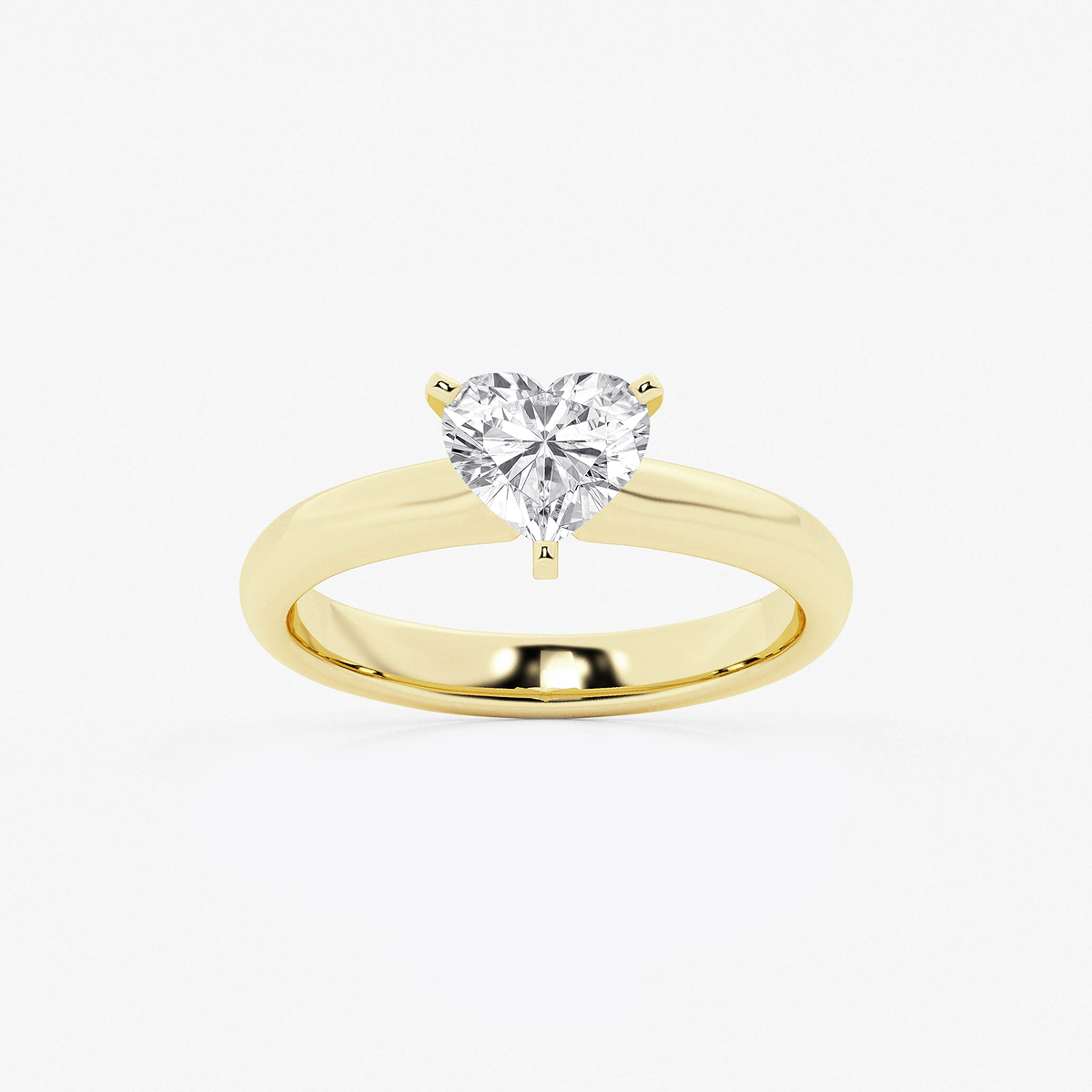 1 ctw Heart Lab Grown Diamond Classic Solitaire Engagement Ring