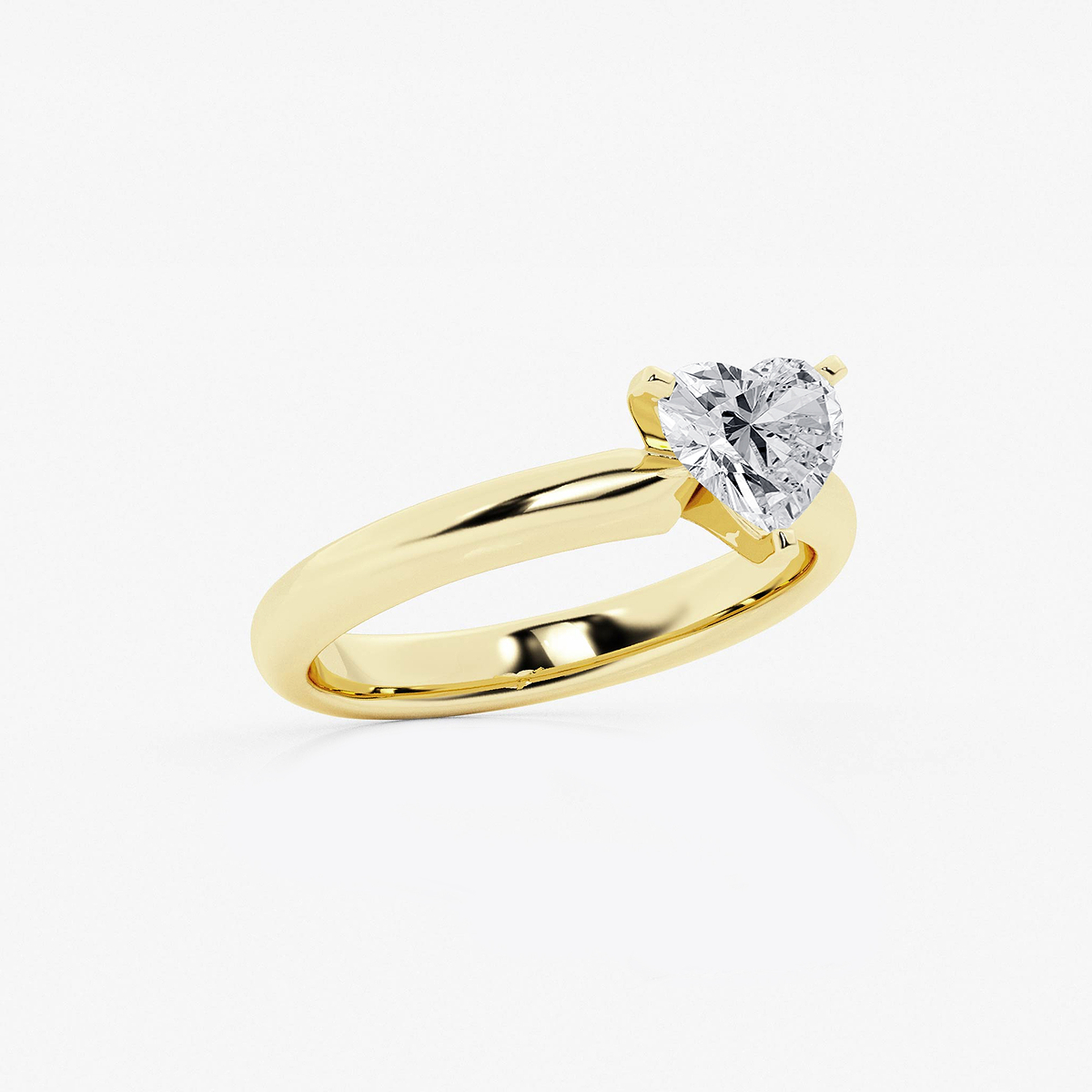 Additional Image 1 for  1 ctw Heart Lab Grown Diamond Classic Solitaire Engagement Ring