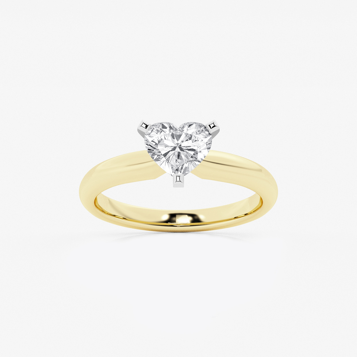 1 ctw Heart Lab Grown Diamond Classic Solitaire Engagement Ring