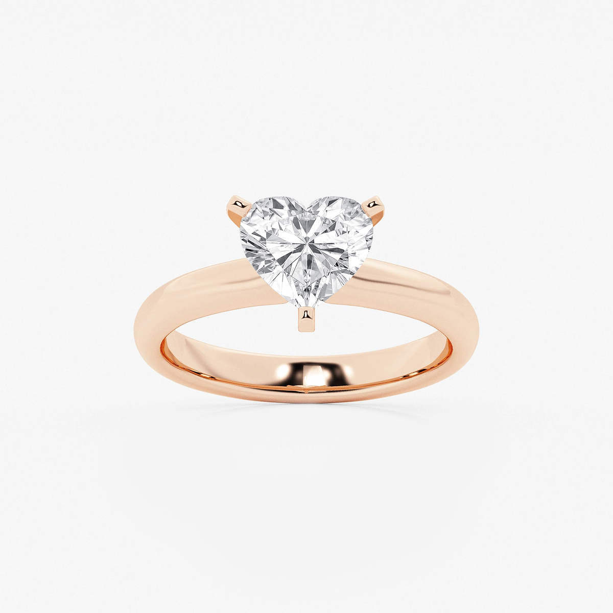 1 1/2 ctw Heart Lab Grown Diamond Classic Solitaire Engagement Ring