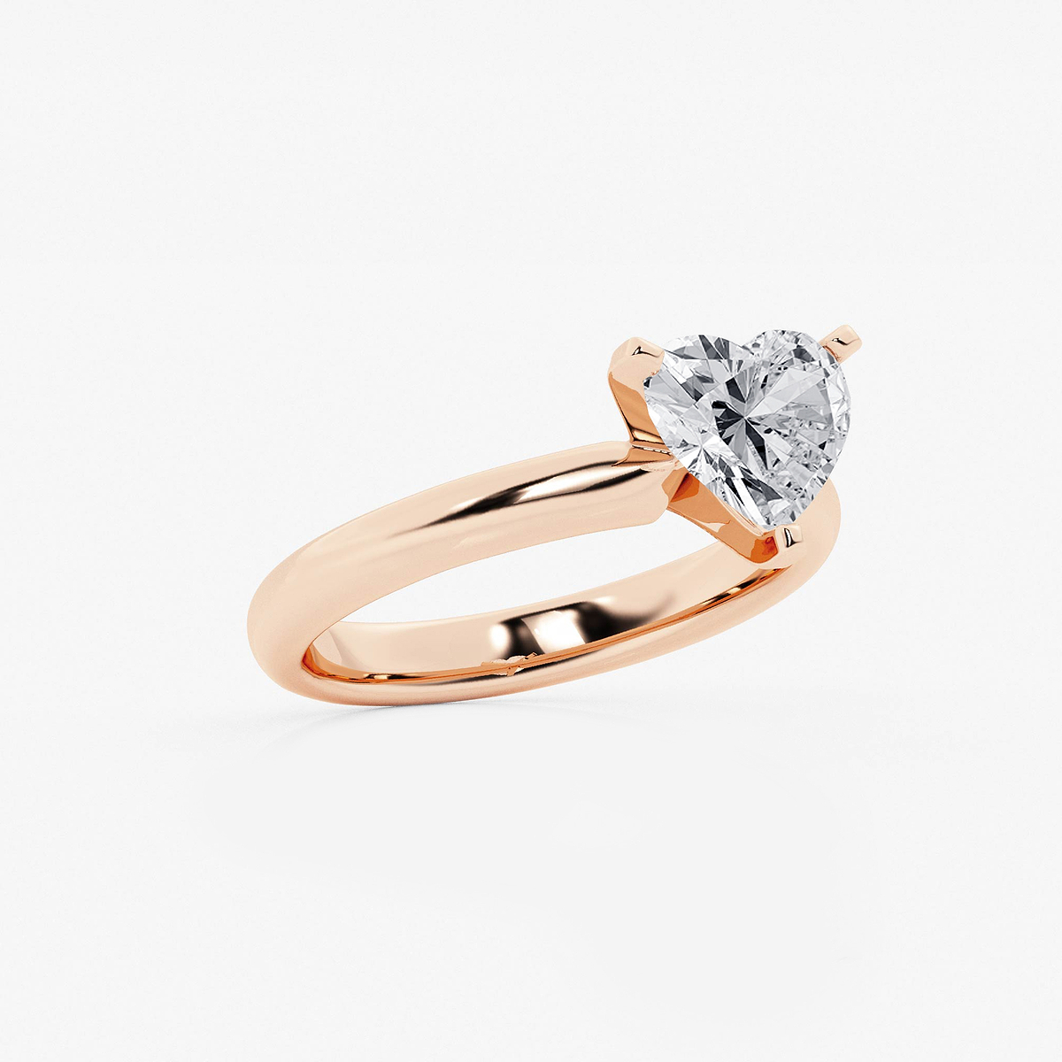 Additional Image 1 for  1 1/2 ctw Heart Lab Grown Diamond Classic Solitaire Engagement Ring