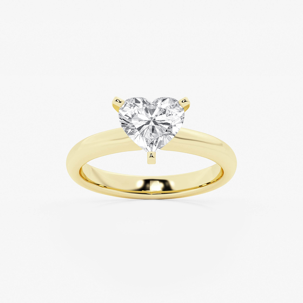 1 1/2 ctw Heart Lab Grown Diamond Classic Solitaire Engagement Ring