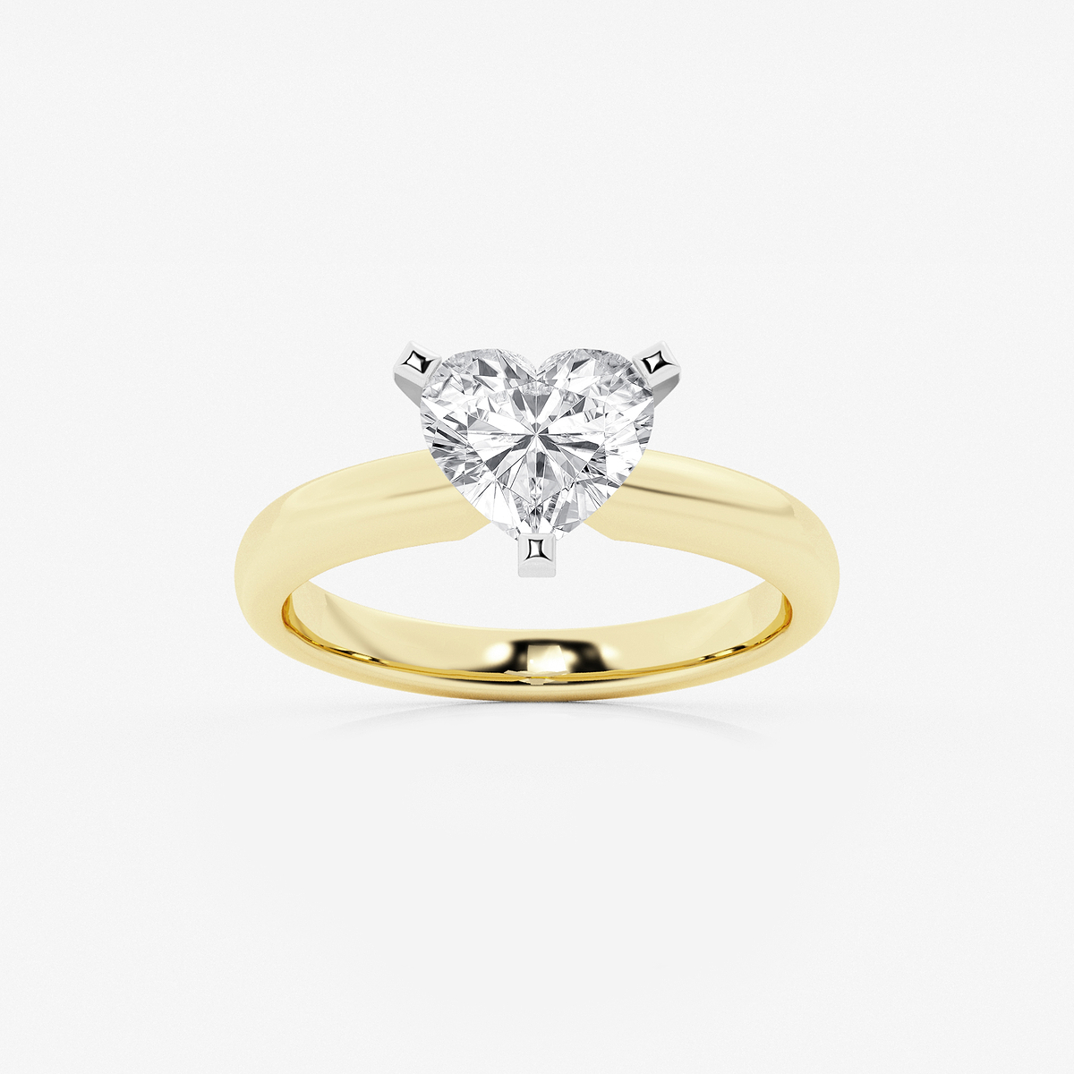 1 1/2 ctw Heart Lab Grown Diamond Classic Solitaire Engagement Ring