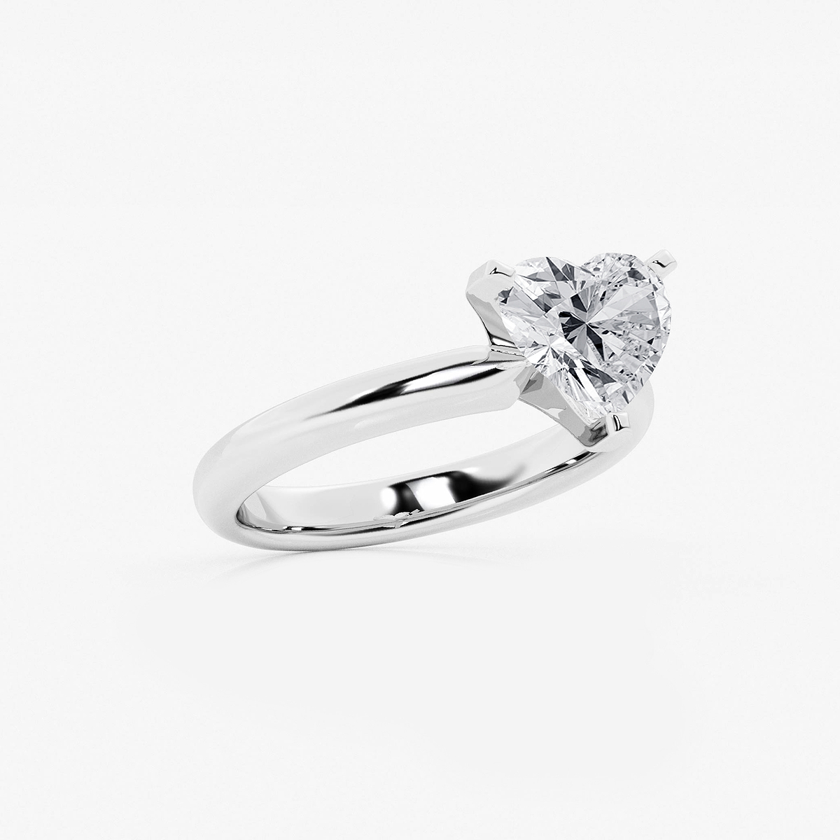 Additional Image 1 for  2 ctw Heart Lab Grown Diamond Classic Solitaire Engagement Ring