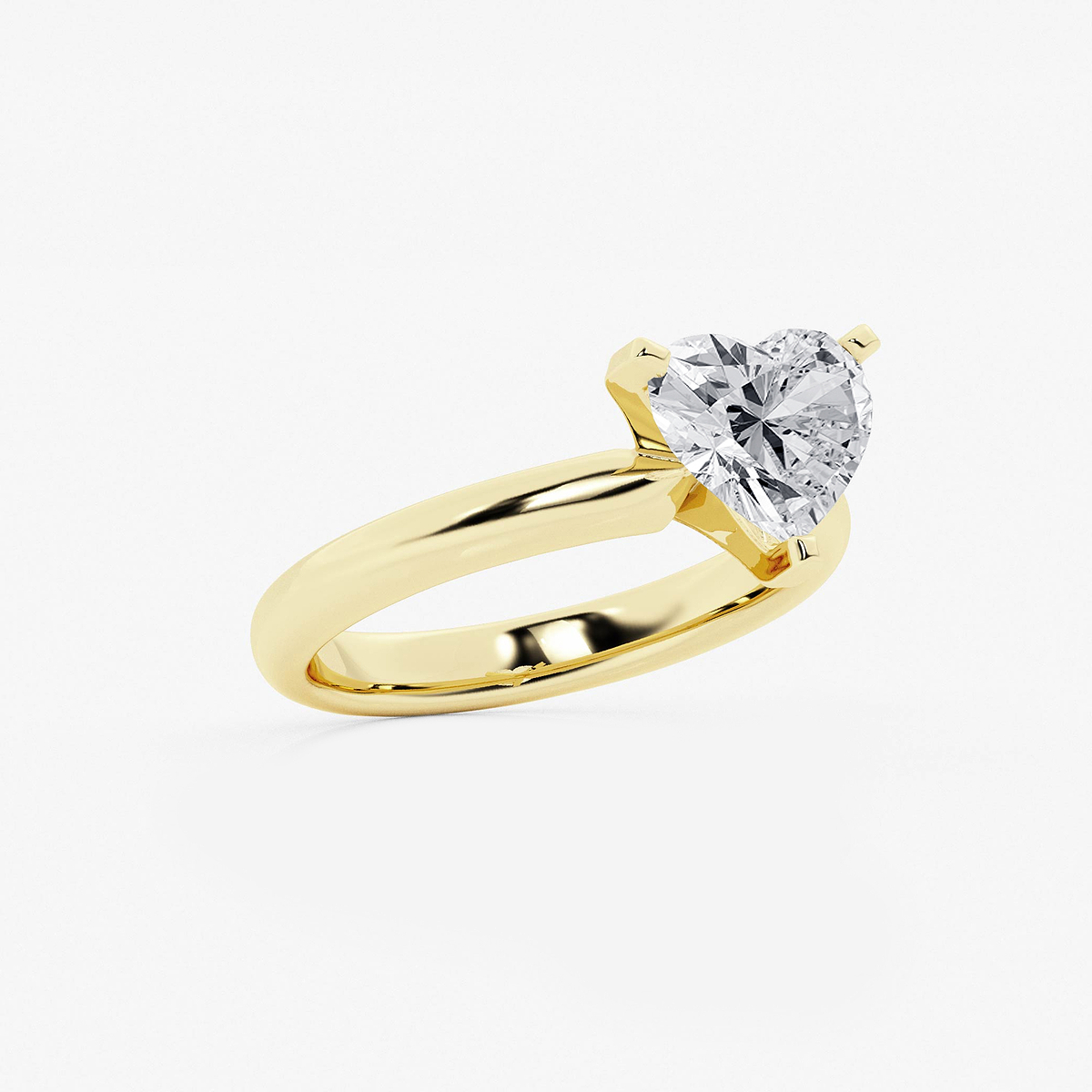 Additional Image 1 for  2 ctw Heart Lab Grown Diamond Classic Solitaire Engagement Ring