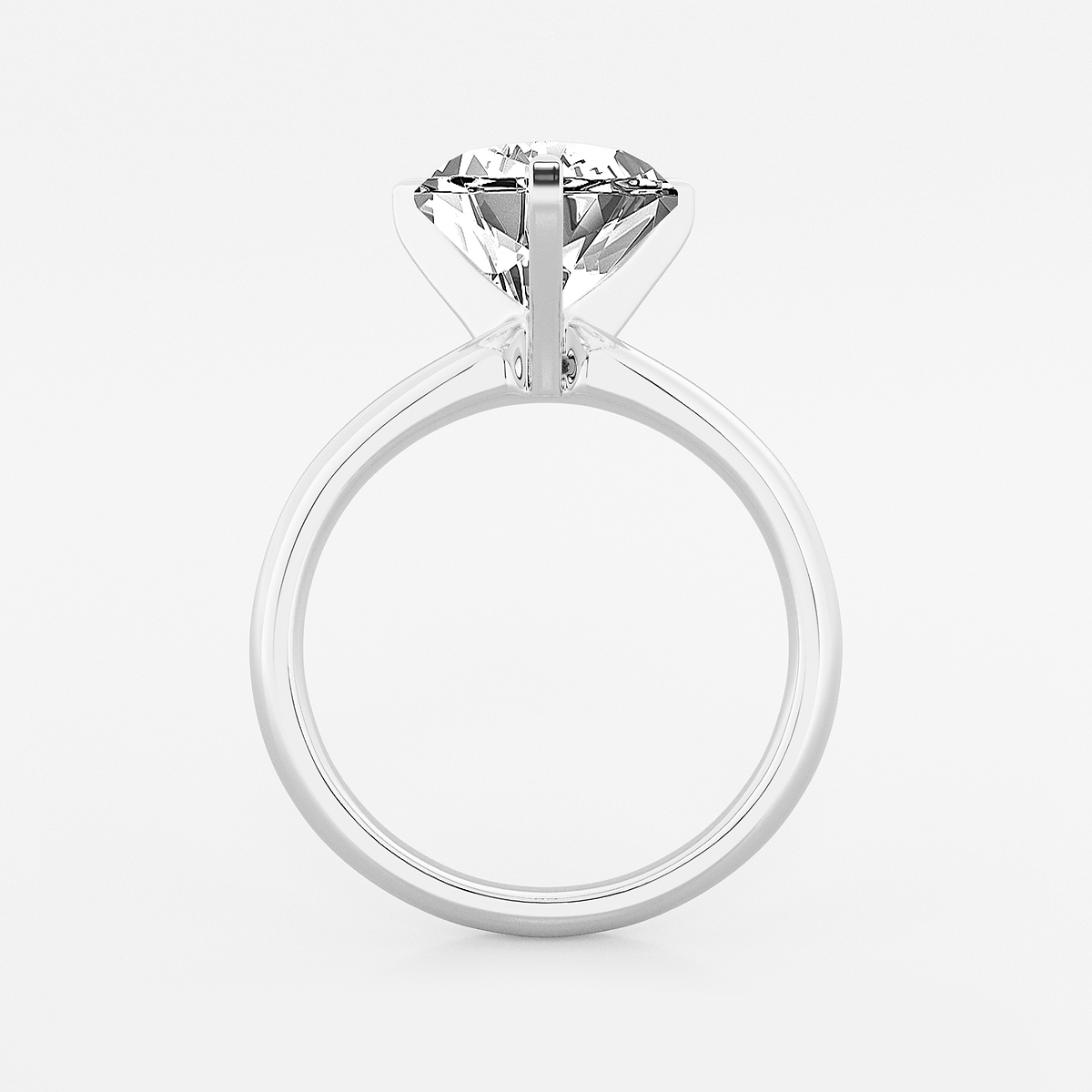 Additional Image 1 for  2 1/2 ctw Heart Lab Grown Diamond Classic Solitaire Engagement Ring