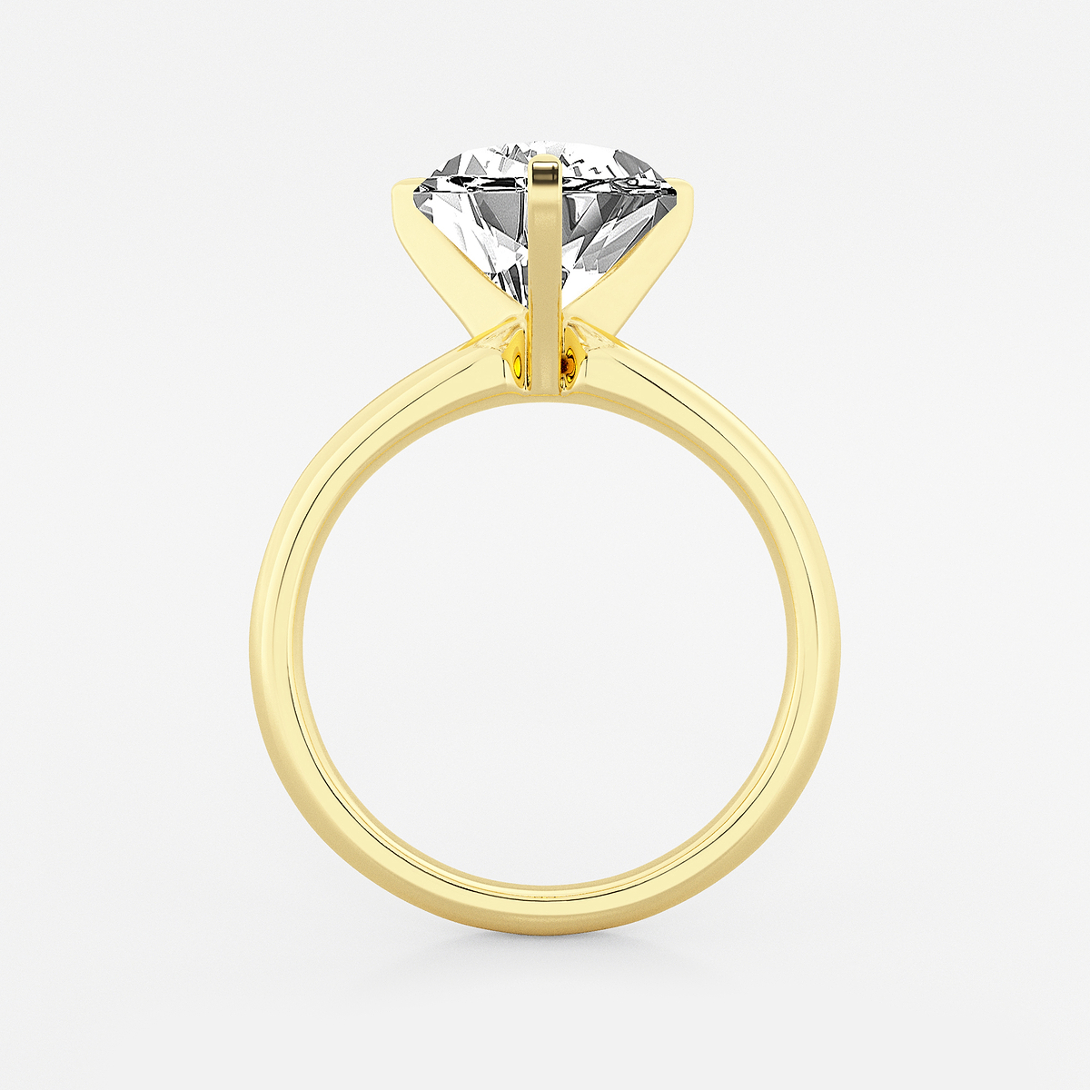 Additional Image 1 for  2 1/2 ctw Heart Lab Grown Diamond Classic Solitaire Engagement Ring