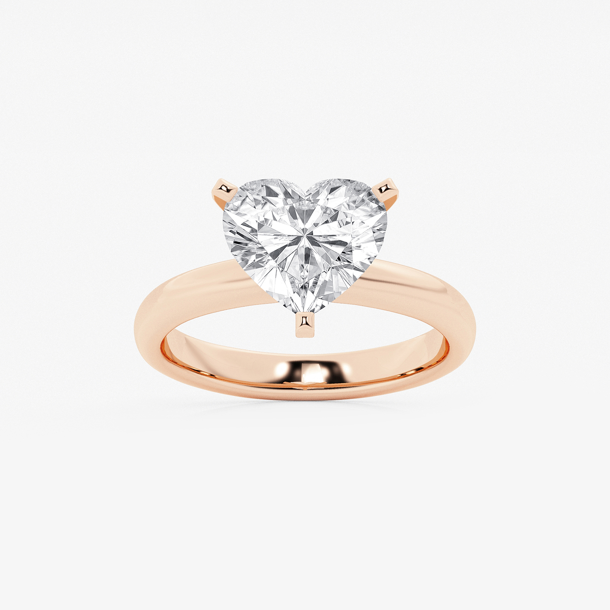 5 ctw Heart Lab Grown Diamond Classic Solitaire Engagement Ring