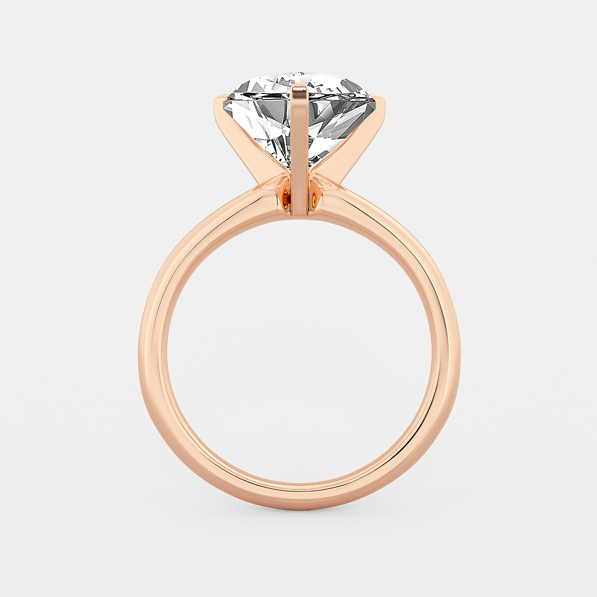 Additional Image 1 for  5 ctw Heart Lab Grown Diamond Classic Solitaire Engagement Ring