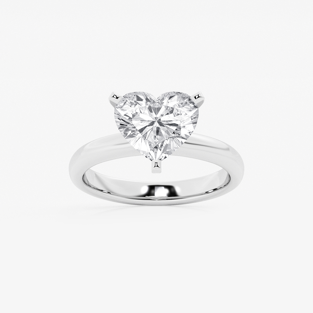 3 ctw Heart Lab Grown Diamond Classic Solitaire Engagement Ring