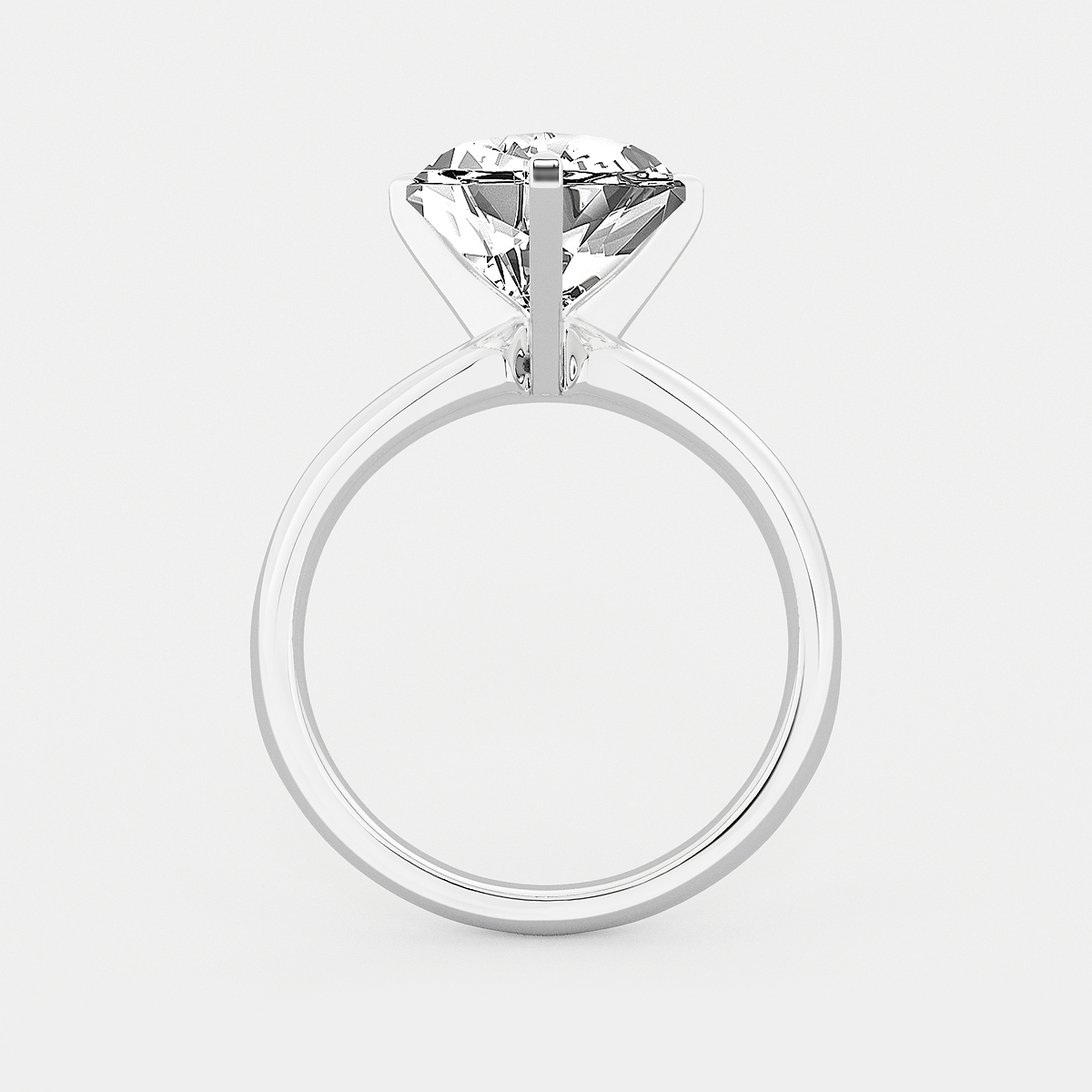 Additional Image 1 for  3 ctw Heart Lab Grown Diamond Classic Solitaire Engagement Ring