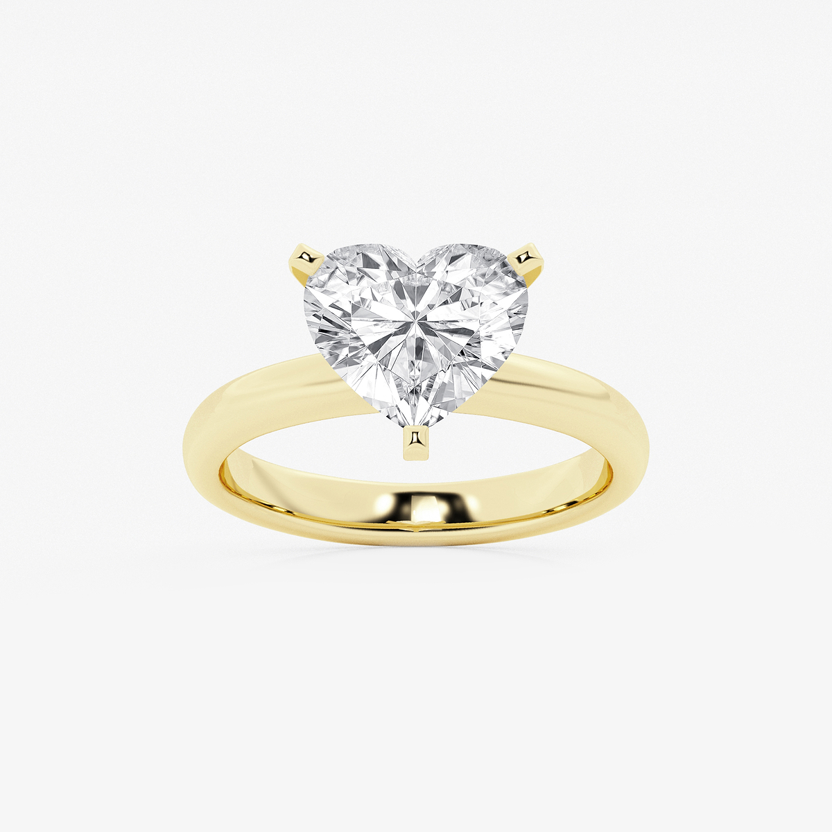 5 ctw Heart Lab Grown Diamond Classic Solitaire Engagement Ring