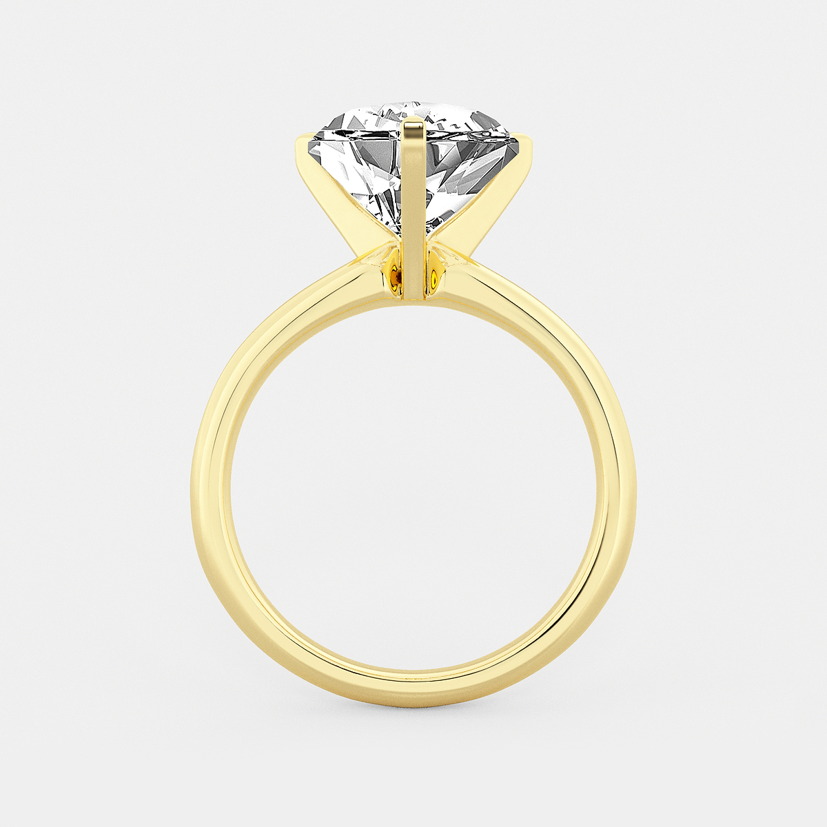 Additional Image 1 for  5 ctw Heart Lab Grown Diamond Classic Solitaire Engagement Ring