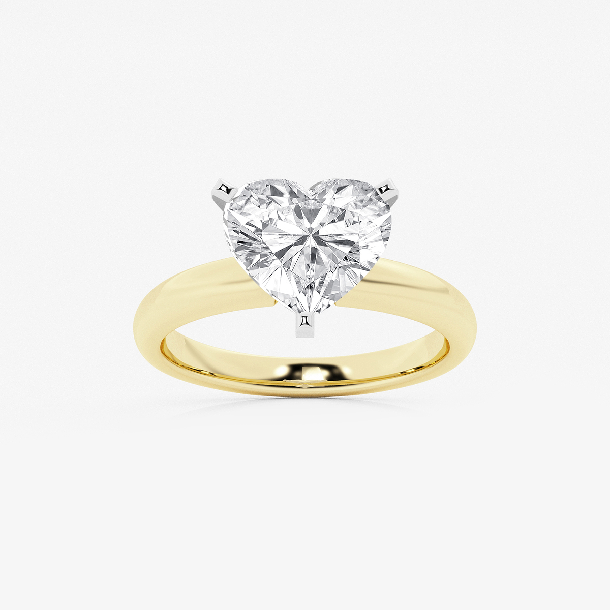 3 ctw Heart Lab Grown Diamond Classic Solitaire Engagement Ring