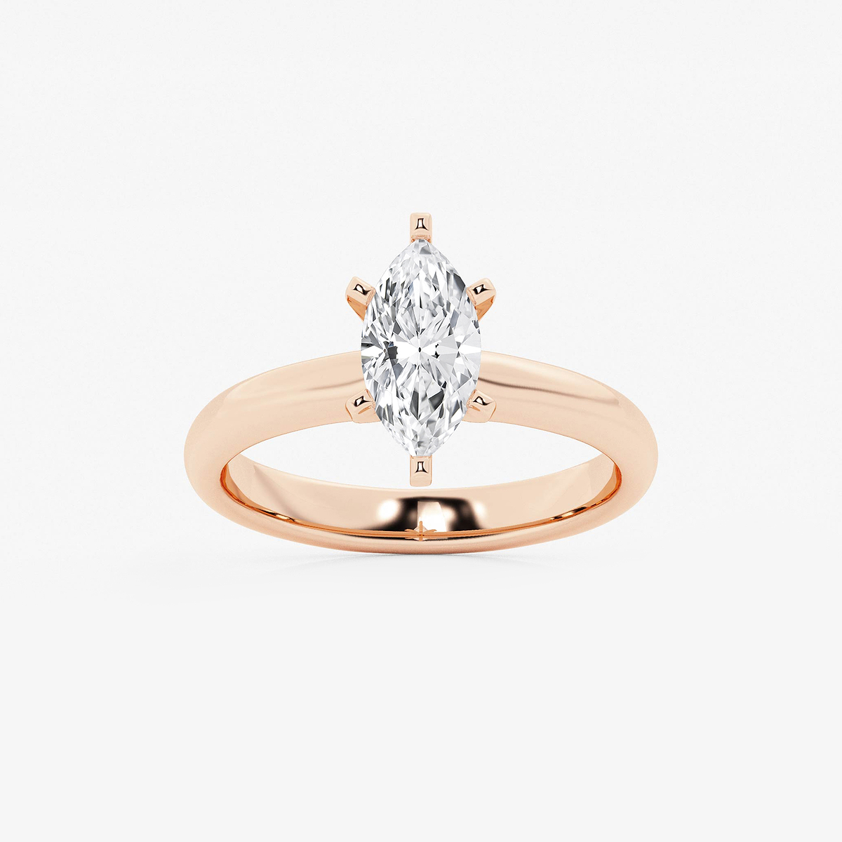 1 ctw Marquise Lab Grown Diamond Classic Solitaire Engagement Ring
