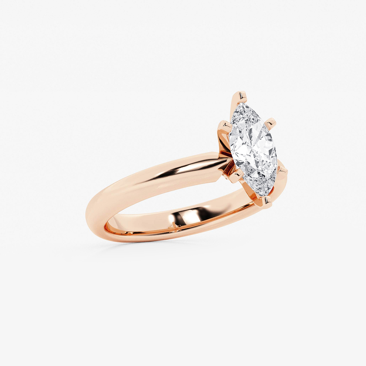 Additional Image 1 for  1 ctw Marquise Lab Grown Diamond Classic Solitaire Engagement Ring