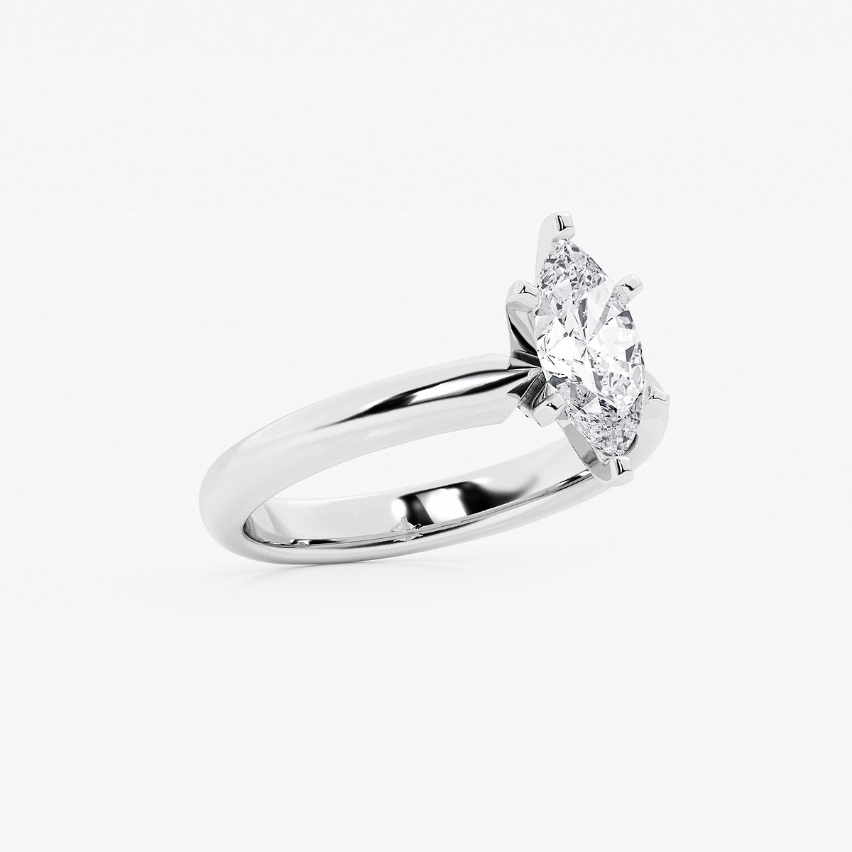 Additional Image 1 for  1 ctw Marquise Lab Grown Diamond Classic Solitaire Engagement Ring