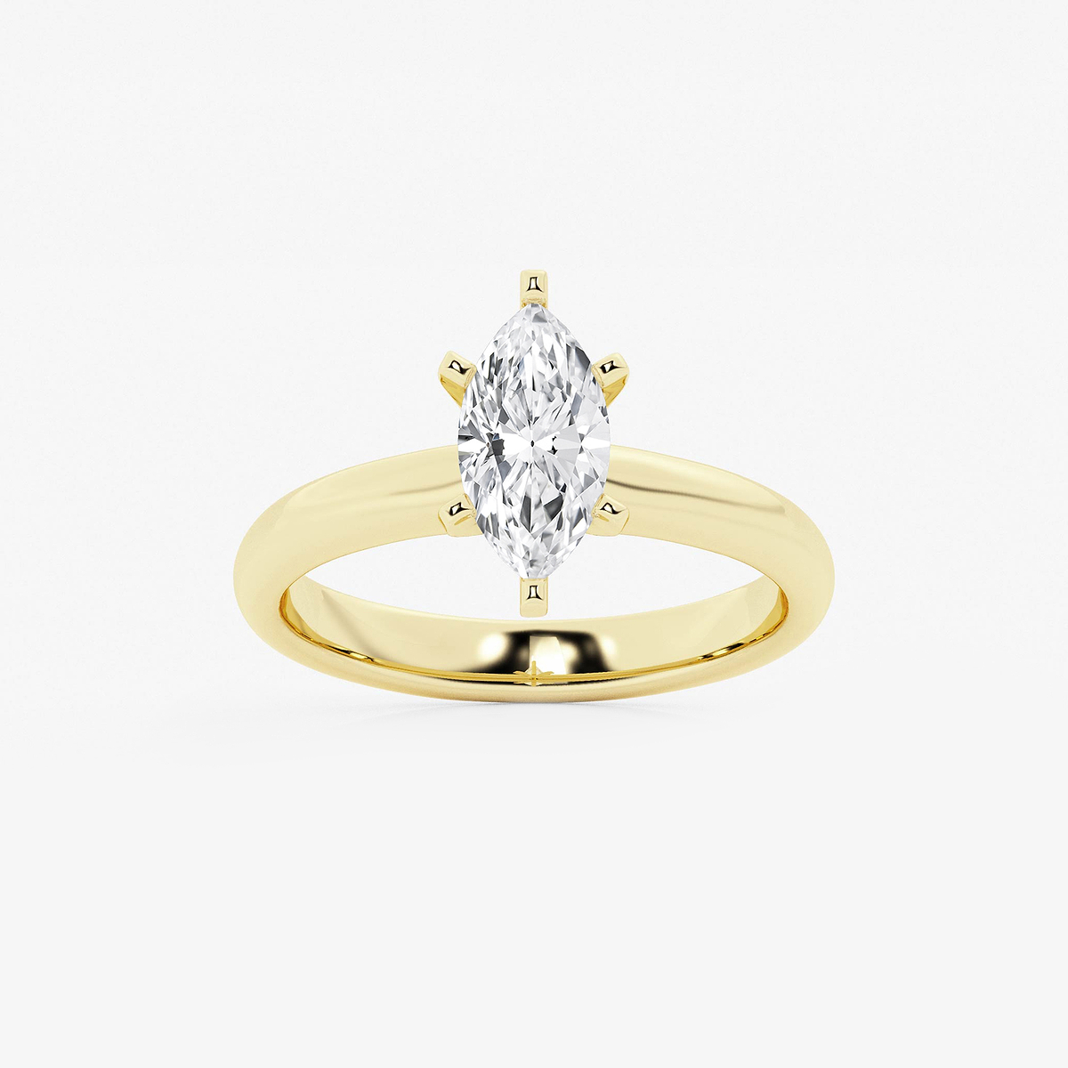 1 ctw Marquise Lab Grown Diamond Classic Solitaire Engagement Ring