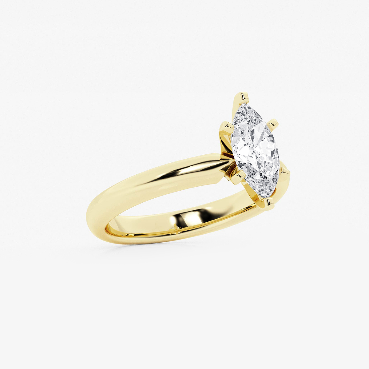 Additional Image 1 for  1 ctw Marquise Lab Grown Diamond Classic Solitaire Engagement Ring