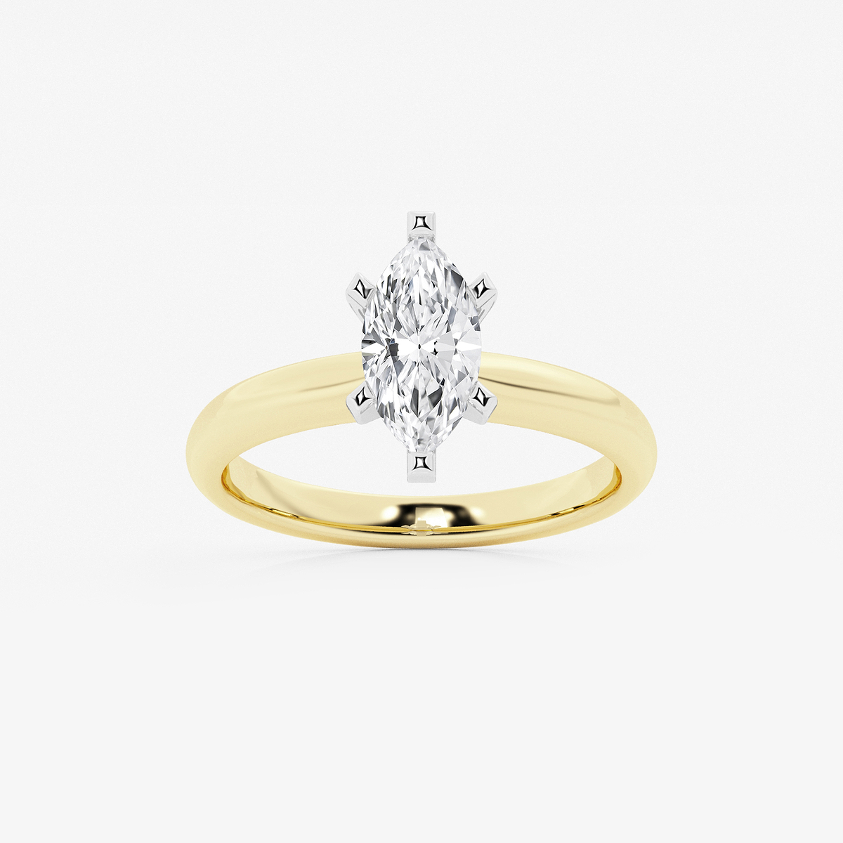 1 ctw Marquise Lab Grown Diamond Classic Solitaire Engagement Ring