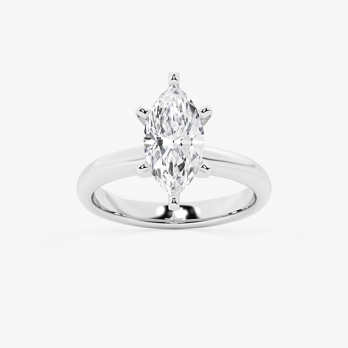 2 1/2 ctw Marquise Lab Grown Diamond Classic Solitaire Engagement Ring