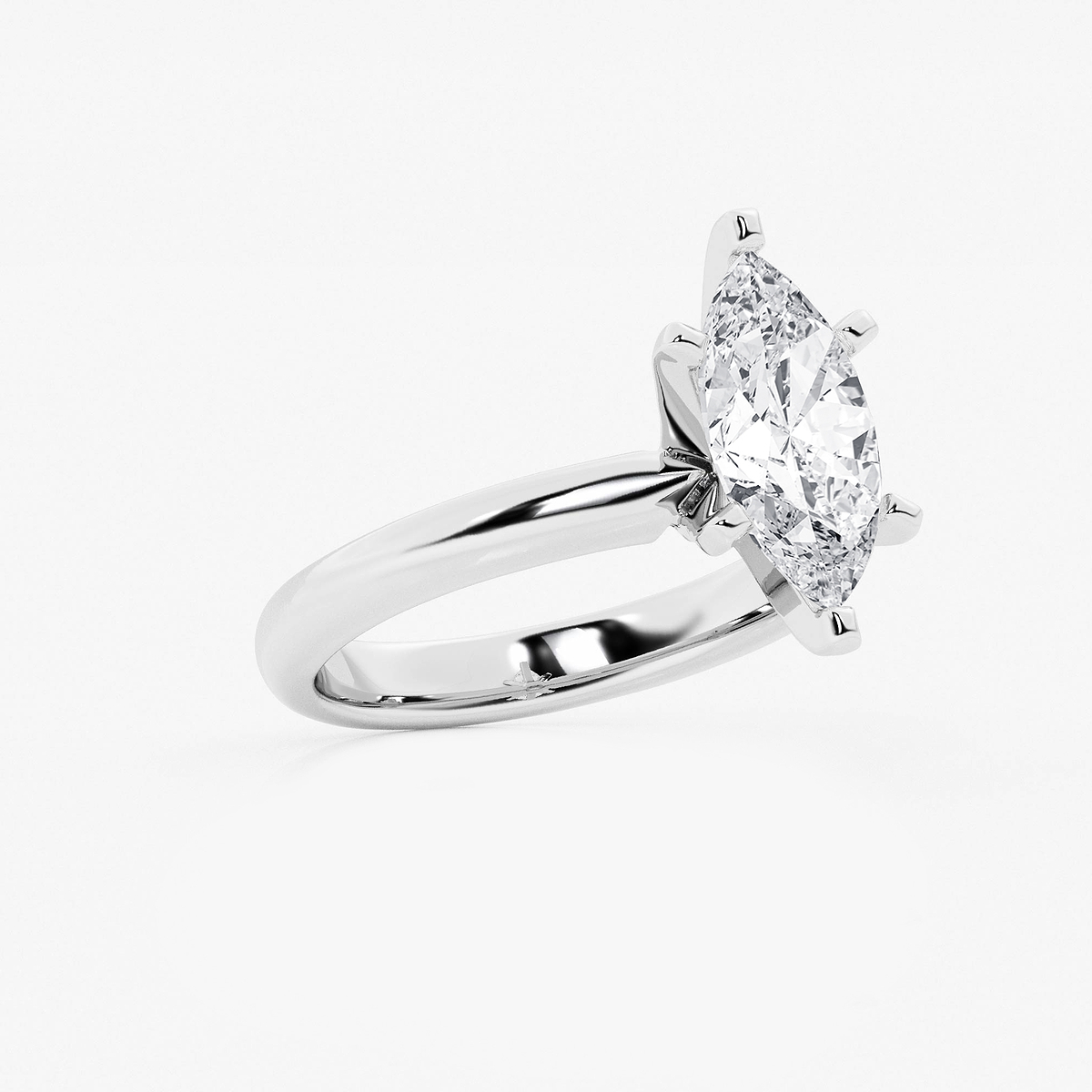Additional Image 1 for  2 1/2 ctw Marquise Lab Grown Diamond Classic Solitaire Engagement Ring