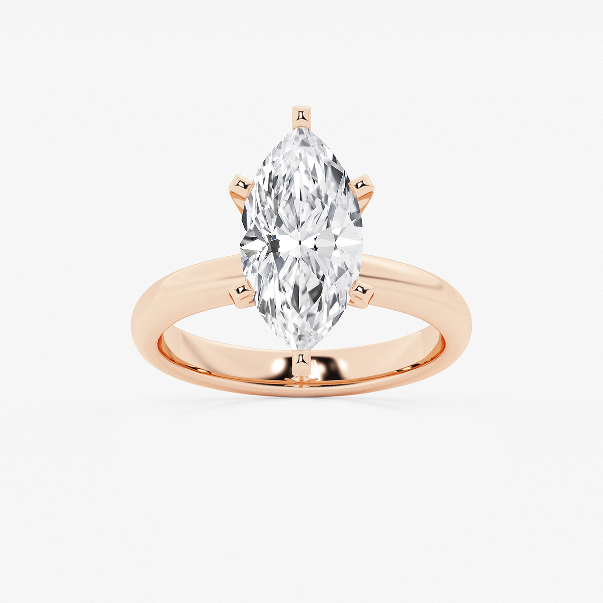 3 ctw Marquise Lab Grown Diamond Classic Solitaire Engagement Ring