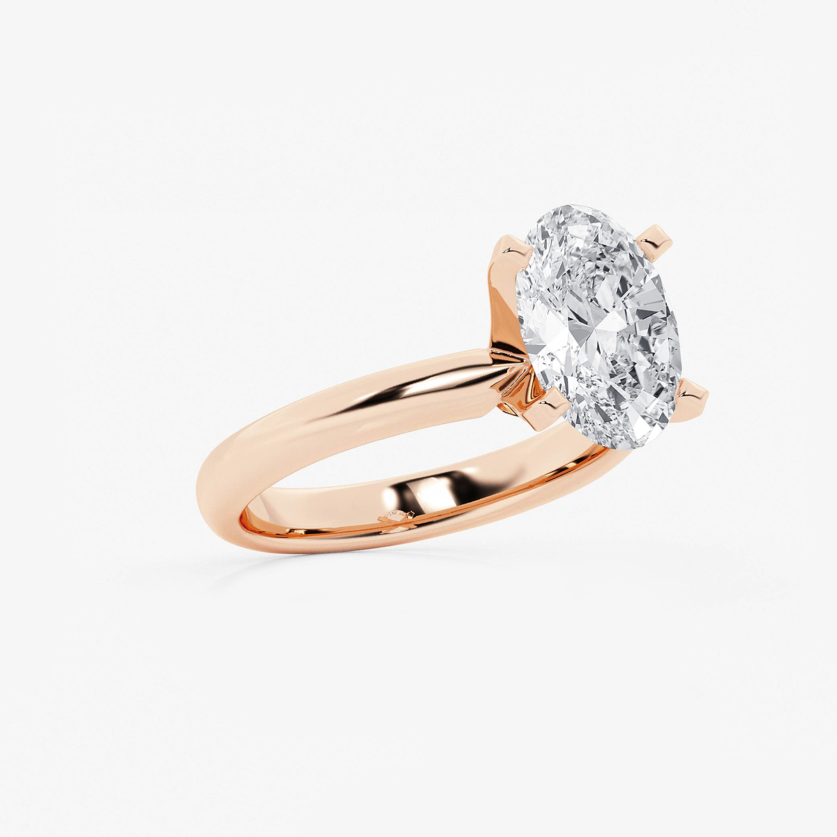Additional Image 1 for  2 1/2 ctw Oval Lab Grown Diamond Classic Solitaire Engagement Ring