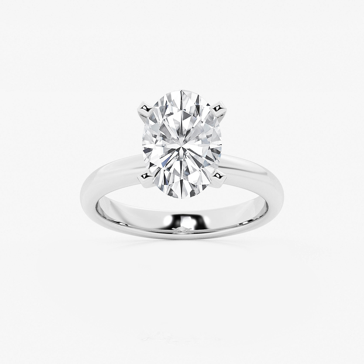 2 1/2 ctw Oval Lab Grown Diamond Classic Solitaire Engagement Ring