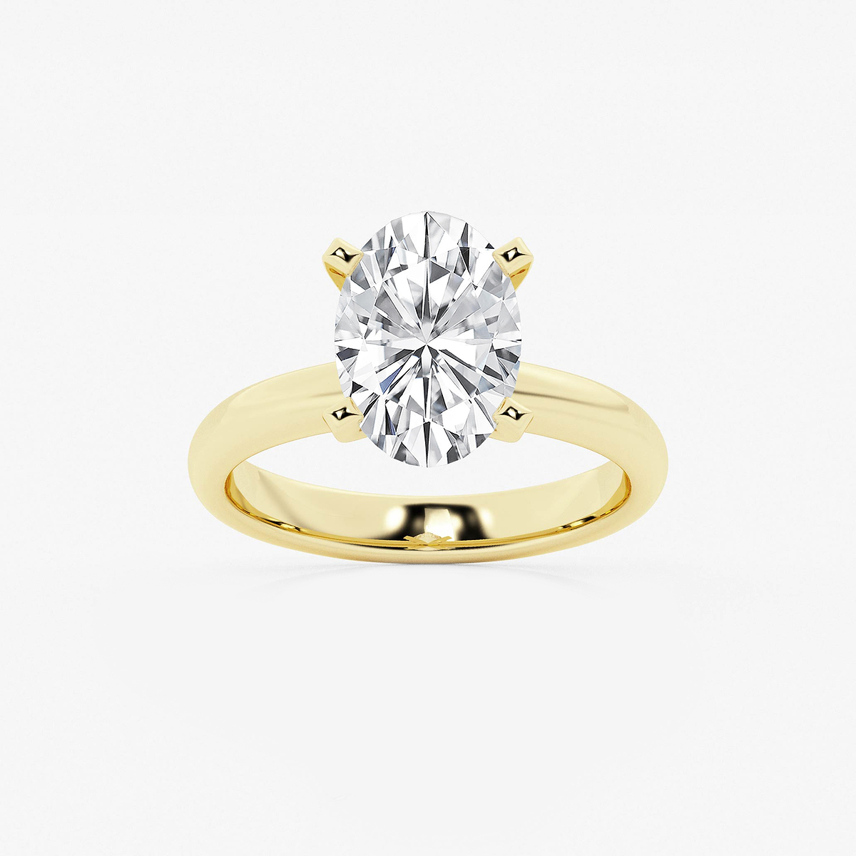 2 1/2 ctw Oval Lab Grown Diamond Classic Solitaire Engagement Ring